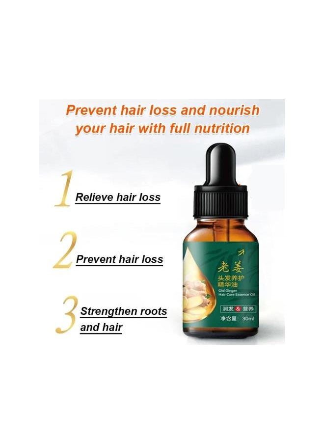 Generic - Hankey Anti-hair loss hair serum, Old Ginger Hair Care Essence Oil, 30ml Hair Growth Serum, Ginger Plant Extract Anti Hair Loss (2Pcs) - Image 1