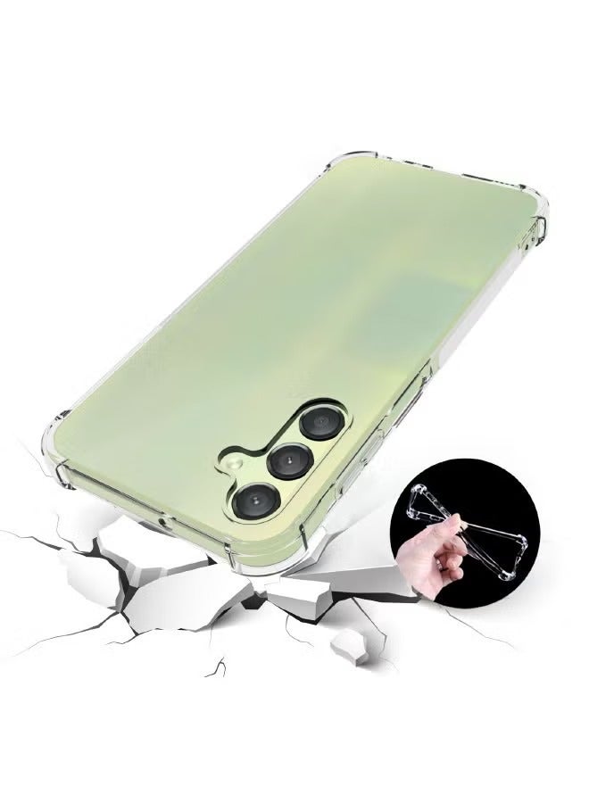 Samsung Galaxy A15 phone case, ultra-thin flexible TPU safety airbag bumper shock absorber rubber soft silicone phone case cover, suitable for Samsung Galaxy Al5 (transparent) - Image 1