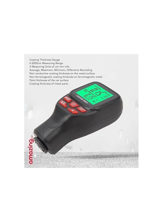 amazing.EGP HW300-MAX Digital Paint Thickness Gauge, Automotive Paint and Metal Tester, Range 0-2000µm - Image 3