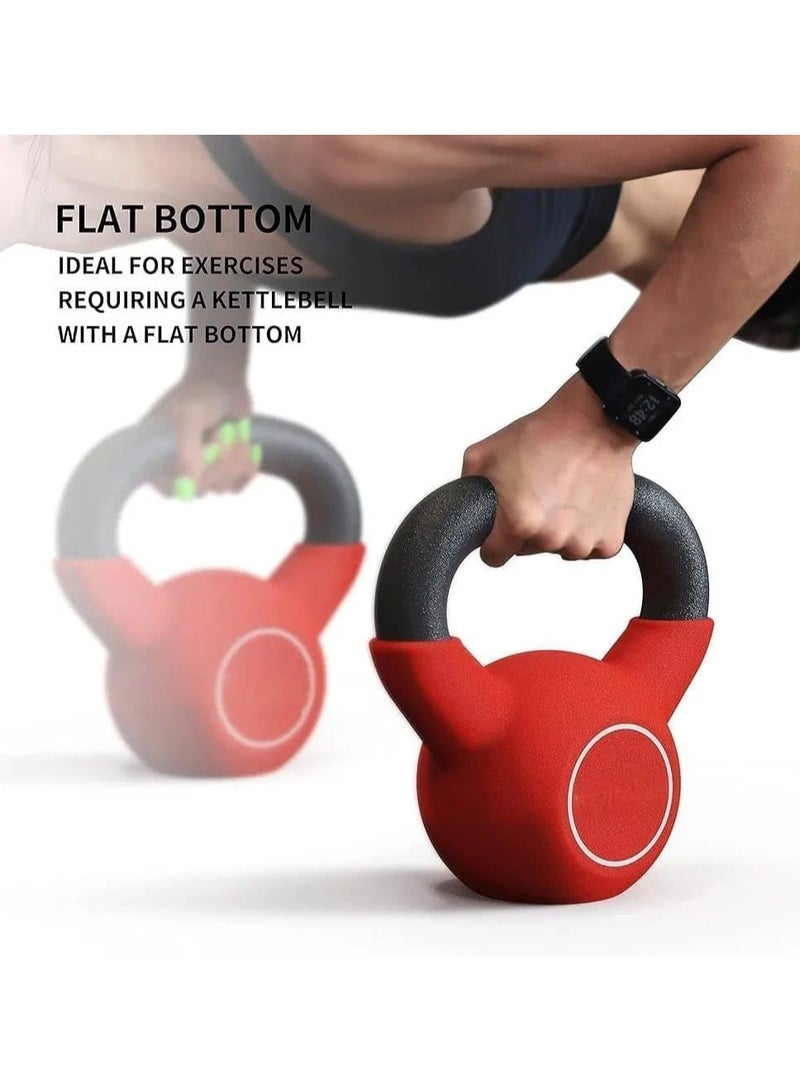 Proxima Health & Fitness 20Kg Neoprene Coated Kettlebell - Red | Powder Coated Cast Iron Kettlebell for Strength Training, CrossFit, Fat Loss, Core & Home Workouts | Compact and Comfortable Grip - Image 4
