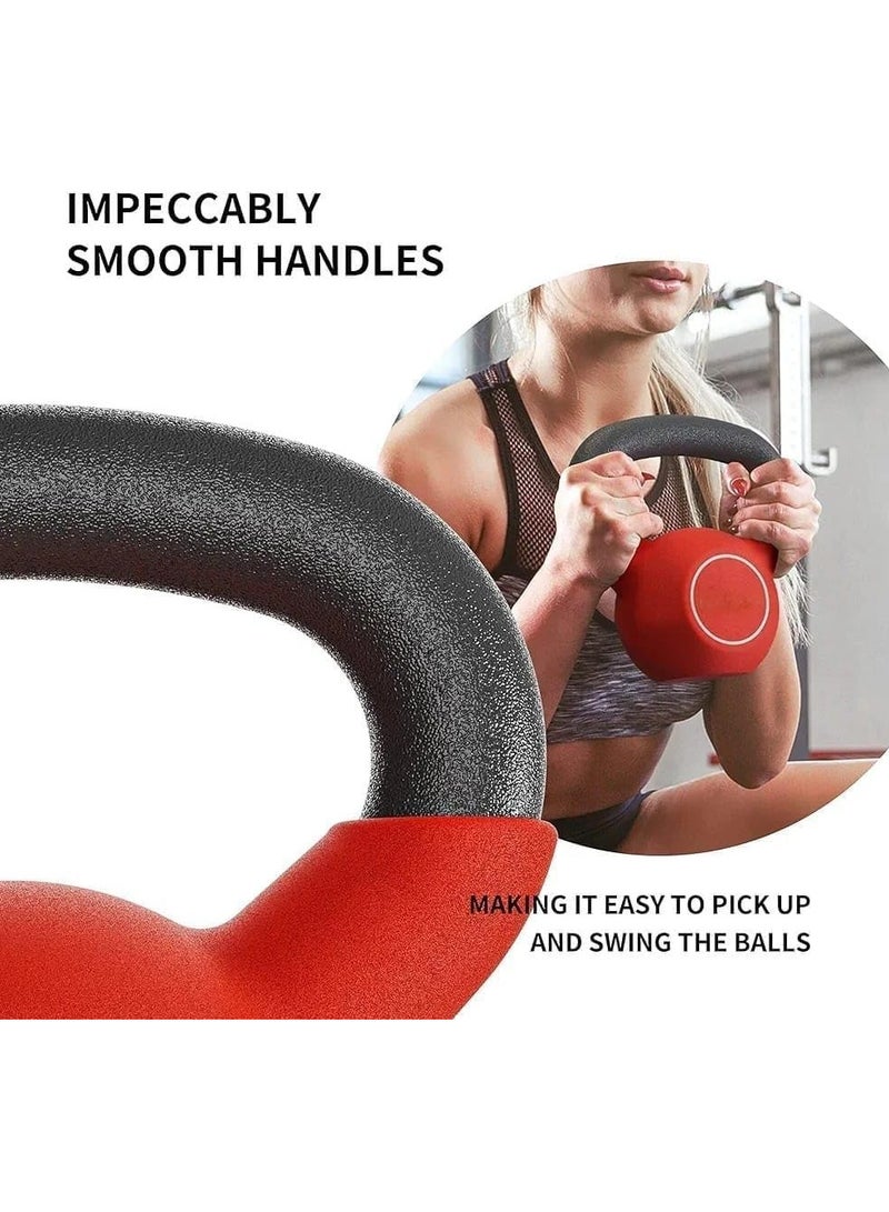Proxima Health & Fitness 20Kg Neoprene Coated Kettlebell - Red | Powder Coated Cast Iron Kettlebell for Strength Training, CrossFit, Fat Loss, Core & Home Workouts | Compact and Comfortable Grip - Image 3