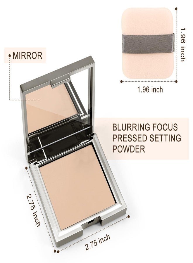 Boobeen Matte Face Finishing Powder, Smooth Setting Pressed Powder Makeup Oil Control Lightweight Long Lasting Makeup Setting Foundation Compact Powder, Soft Focus Effect Translucent Finish - Image 4