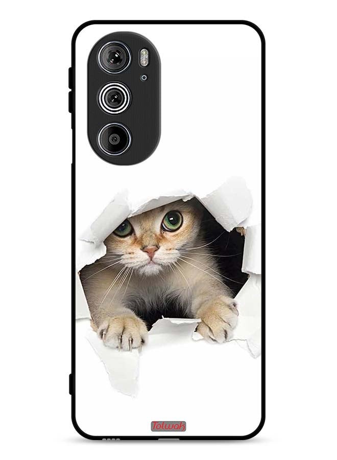Tolwak Motorola Edge 30 Pro Protective Case Cover Cat Appearing - Image 1