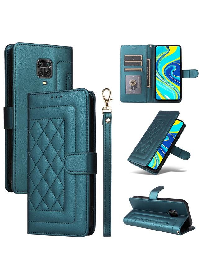 Case For Xiaomi Redmi Note 9s Diamond Lattice Leather Flip Phone Case