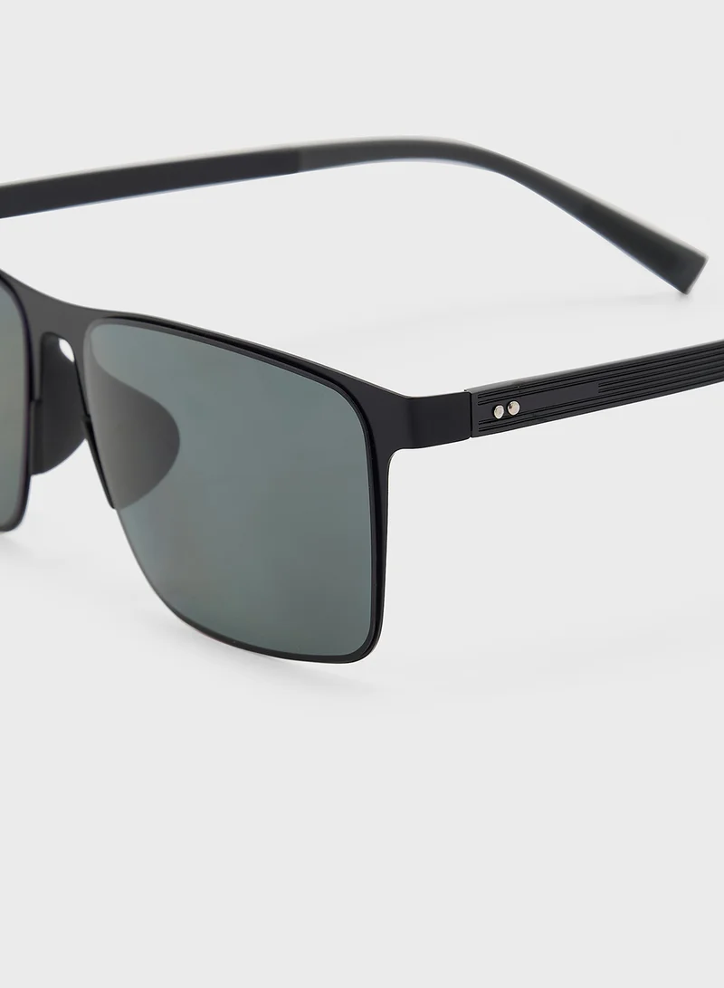 Robert Wood Polarized Lens Wayfarer Sunglasses