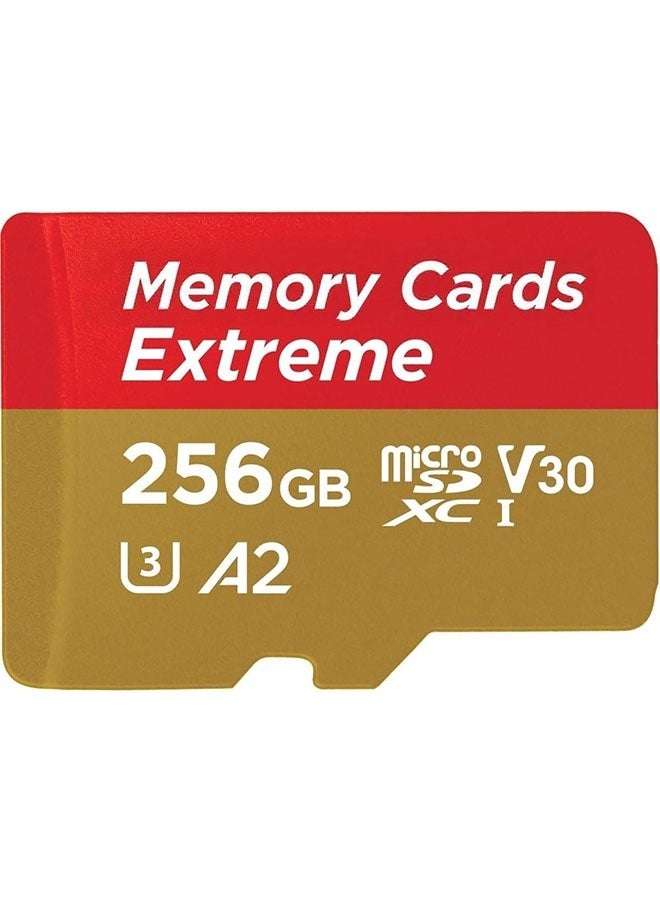 256GB Micro SD card, SD memory card, 160MB/s R, suitable for smartphones, dashcam, sports cameras, surveillance and security cameras - Image 1