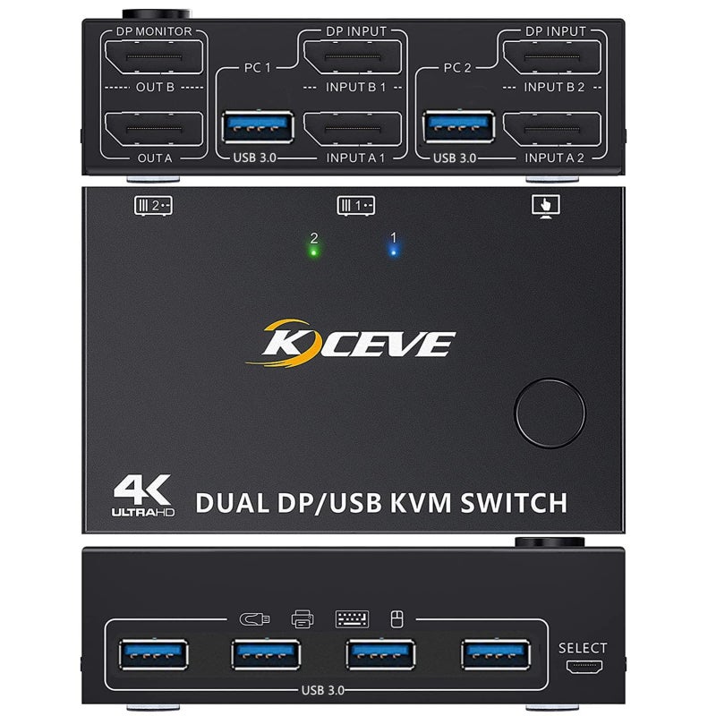 KCEVE KCEVE Dual Kvm Switch Displayport 1 4 usb ZF79EEA69A20C4700218DZ