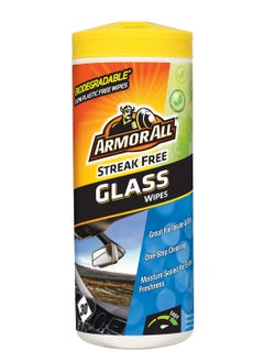 ARMOR ALL مناديل زجاجية، خالية من البلاستيك وقابلة للتحلل بنسبة 100%، تنظيف بخطوة واحدة، محكمة الغلق بالرطوبة من أجل النضارة، 30 منديلًا 