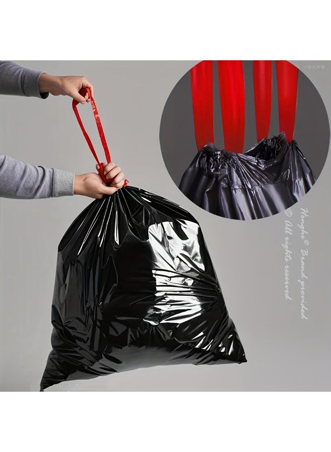 فيماكس هوم 5 لفات × 15 كيسًا / أكياس قمامة سوداء سميكة ومتينة بتصميم رباط سحب، محمولة وسهلة الحمل، مناسبة لمعالجة مخلفات الحيوانات الأليفة، للمطابخ والحمّامات وغرف النوم وغرف المعيشة، لتنظيم المنزل، تصميم أنيق، إغلاق برباط سحب - Image 4
