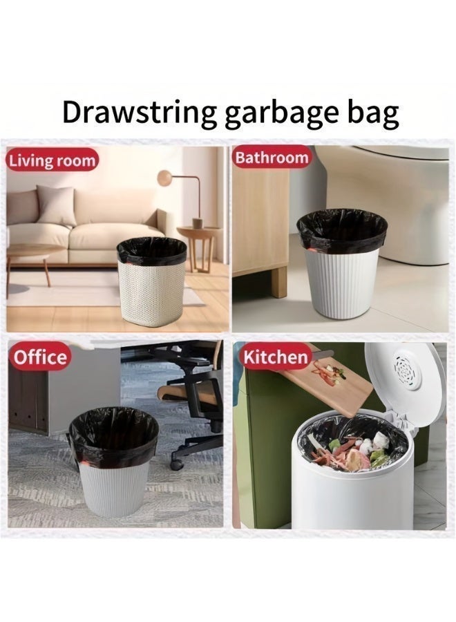فيماكس هوم 5 لفات × 15 كيسًا / أكياس قمامة سوداء سميكة ومتينة بتصميم رباط سحب، محمولة وسهلة الحمل، مناسبة لمعالجة مخلفات الحيوانات الأليفة، للمطابخ والحمّامات وغرف النوم وغرف المعيشة، لتنظيم المنزل، تصميم أنيق، إغلاق برباط سحب - Image 5