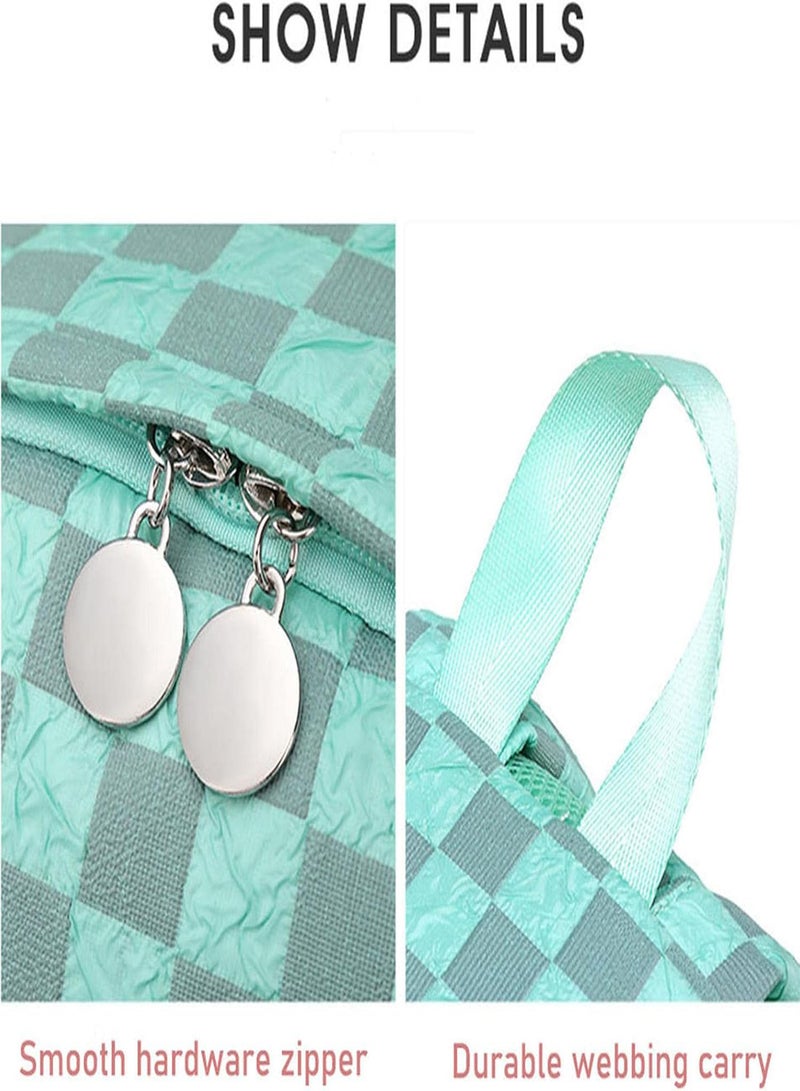 GGOOT Fashion Checkerboard Backpack,Lightweight Student Shoulder Bag - Outdoor Travel Casual Plaid Cute Traditional Backpacks, Women Teenagers Book School Bags - Image 5