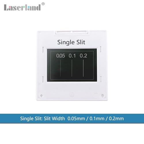 Laserlands Young's Double-Slit Experiment, Single Slit, with Holder Observation Board Red Light Source, Optics Elements, Optical Physical Experiment Kit, Interference Diffraction Grating Sheet 50 * 50mm - Image 4