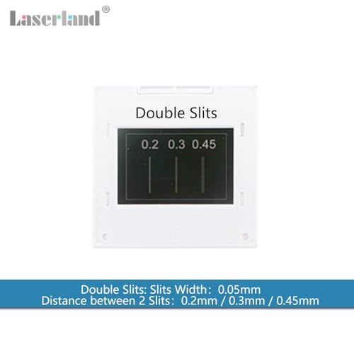 Laserlands Young's Double-Slit Experiment, Single Slit, with Holder Observation Board Red Light Source, Optics Elements, Optical Physical Experiment Kit, Interference Diffraction Grating Sheet 50 * 50mm - Image 5