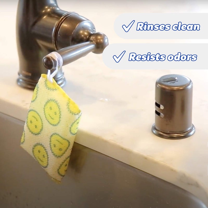 Scrub Daddy Scour Pads - Scour Daddy - Multi-Surface Scouring Pad, Absorbent, Durable, FlexTexture Sponge, Soft in Warm Water, Firm in Cold, Scratch Free, Odor Resistant, Easy to Clean 3ct (Pack of 1) - Image 5