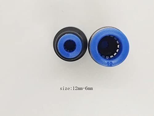 ROZESAZZ zjxed 12mm OD x 6mm OD Pneumatic quick Connector Push to Connect fittings Straight reducer Union/Coupler (Pack of 5) - Image 2