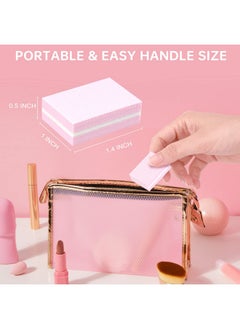 Salvmary Mini Nail Buffer Blocks, 100/180 Grit Sponge Buffing Sanding Block File Manicure Tools Bulk 50Pcs (Pink)  - Image 4