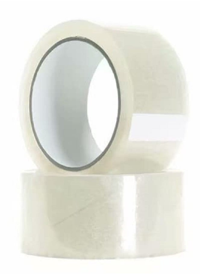 Generic - Pack of 6 Clear Packaging Tape 2 x 100 Yards, Perfect for Multi-Use, Off-White in Color, Designed to Effectively and Elegantly Protect and Wrap Various Items. - Image 1