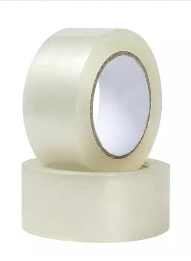 Generic - Pack of 6 Clear Packaging Tape 2 x 100 Yards, Perfect for Multi-Use, Off-White in Color, Designed to Effectively and Elegantly Protect and Wrap Various Items. - Image 1