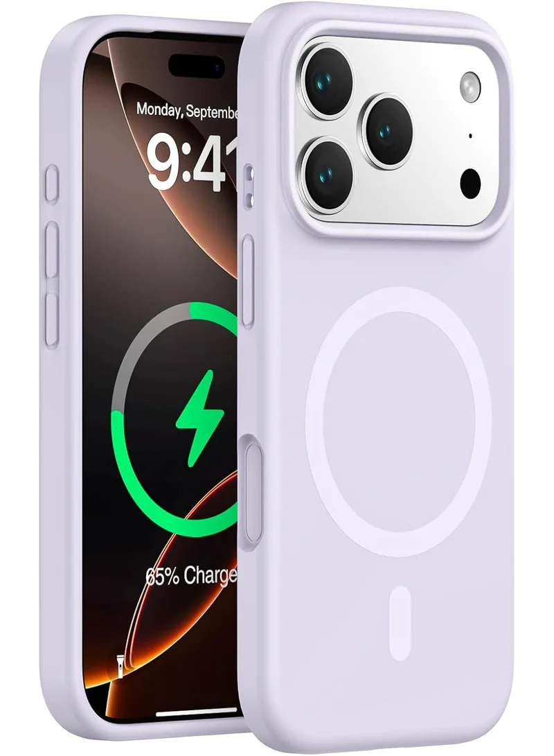 Mobcos Mobcos iPhone 17 Pro Max Purple Luxury Magnetic Compatible for iPhone Series – Shockproof, Slim Fit, Soft-Touch Protective Cover with Magnetic Wireless Charging Support