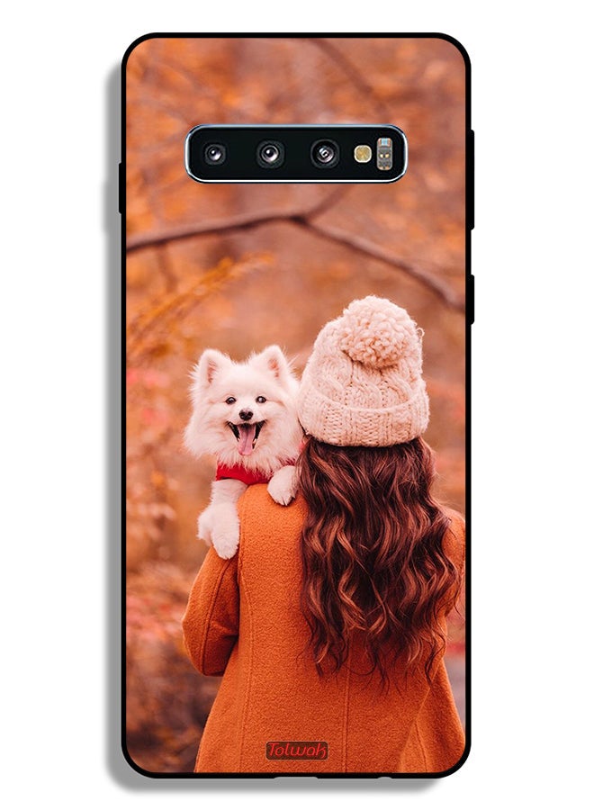 Tolwak Samsung Galaxy S10 Protective Case Cover Holding Puppy - Image 2