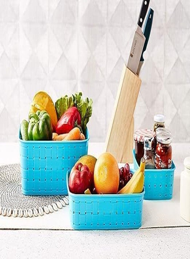 ERITIN Multipurpose Smart Shelf Basket Set – 3 Pc Storage Baskets for Kitchen & Home v - Image 5
