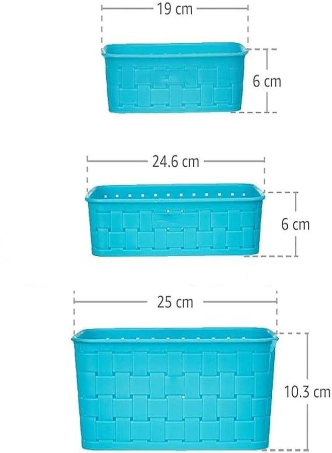 ERITIN Multipurpose Smart Shelf Basket Set – 3 Pc Storage Baskets for Kitchen & Home v - Image 3