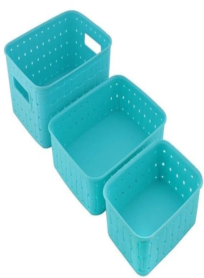 ERITIN Multipurpose Smart Shelf Basket Set – 3 Pc Storage Baskets for Kitchen & Home v - Image 1