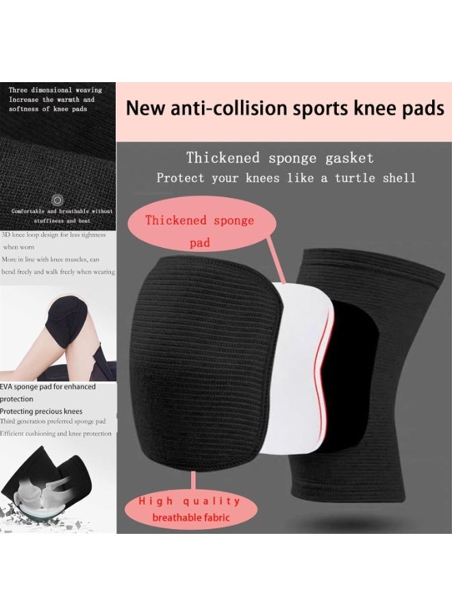 1 Pair Versatile Knee Pads Soft Breathable Knee Pads for Men Women Kids Knees Protective, Knee Brace for Volleyball Football Dance Yoga Tennis Running Cycling Workout Climbing（Pink,M) - Image 3