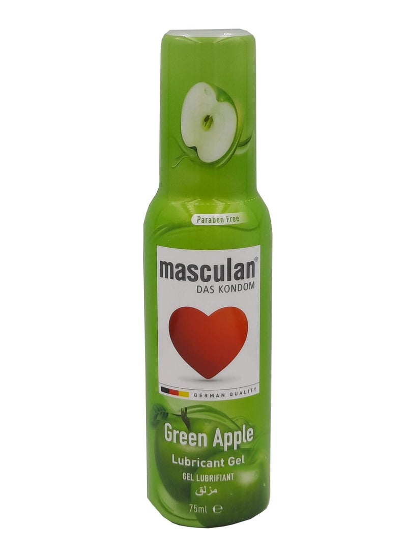 Masculan Water Based Medicated Lubricant Gel Green Apple Flavor - 75 ml
