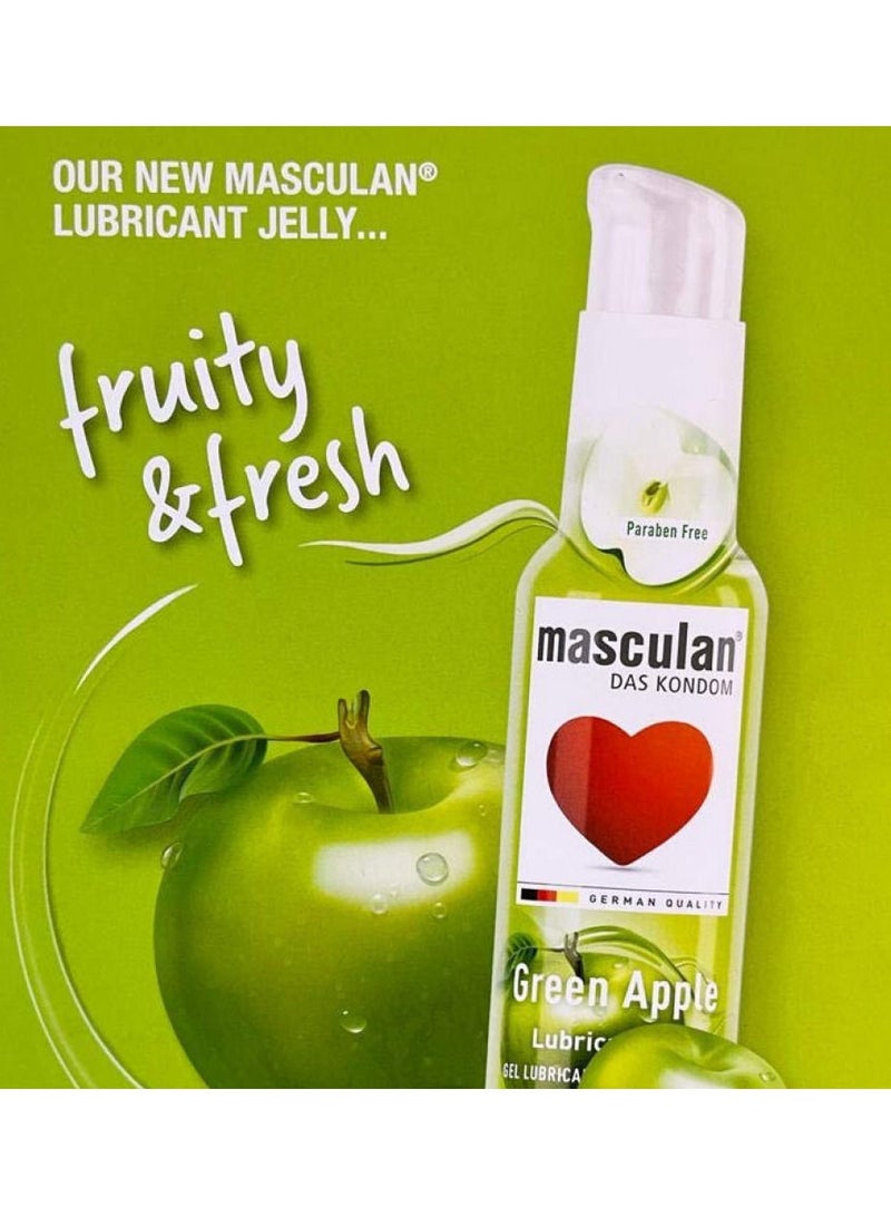 Masculan Water Based Medicated Lubricant Gel Green Apple Flavor - 75 ml