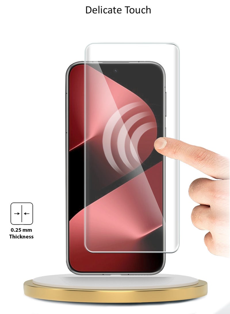 Wtech Huawei Pura 80 Ultra 5G 2025 Premium Curved Edges UV Full Glue Full Cover Tempered Glass Screen Protector (MSGUCN) - Clear - Image 5