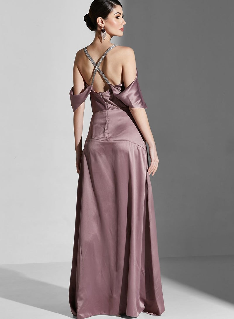 Namshi x Satin Evening Dress  - Image 2
