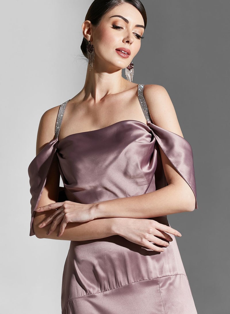 Namshi x Satin Evening Dress  - Image 3