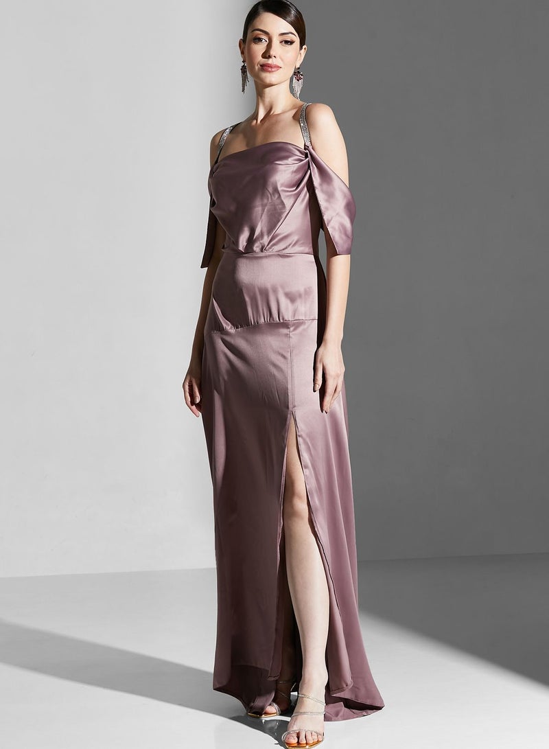 Namshi x Satin Evening Dress  - Image 1