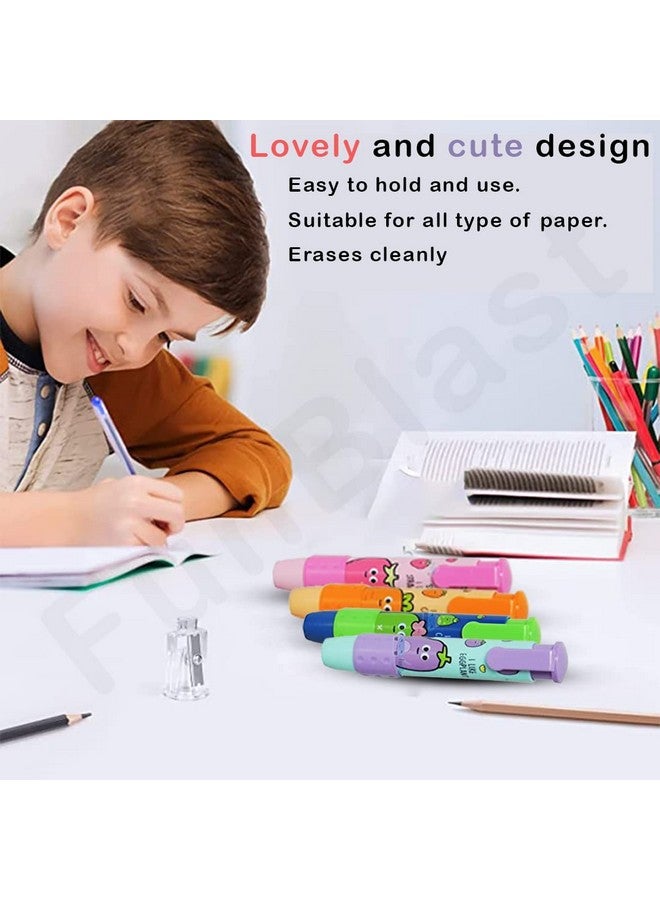 FunBlast (Pack of 4 Pcs) Pen Style Fruit Erasers Set for Kids Educational Stationary Kit for Kids (Multicolor) - Image 5