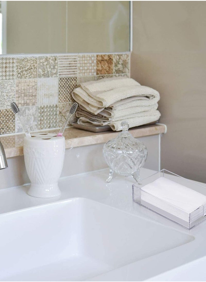 Eworld Acrylic Napkin Holder Table top Tissue Dispenser Tray for Bathroom and Kitchen  - Image 5