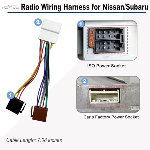 WildTundra 16Pin Aftermarket Stereo Wiring Harness for Nissan 2007-2020 Subaru 2008-2015, 8Pin+8Pin Android Car Radio Harness Adapter for Altima Frontier Forester Outback Car Radio Stereo Wiring Harness - Image 4