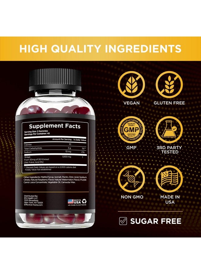 Effective Nutra EFFECTIVE NUTRA Shilajit Gummies 1000mg | Pure Shilajit Resin for Energy, Brain & Immunity | Supplement for Men & Women | Sugar-Free, Vegan, Gluten-Free | Natural Berry Flavor, Made in USA (90ct) - Image 5