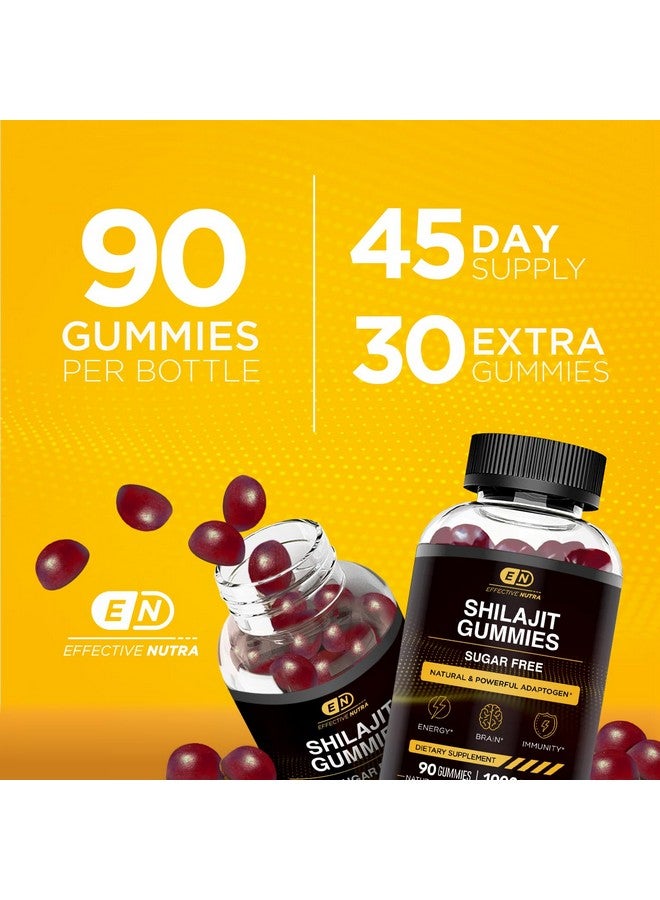 Effective Nutra EFFECTIVE NUTRA Shilajit Gummies 1000mg | Pure Shilajit Resin for Energy, Brain & Immunity | Supplement for Men & Women | Sugar-Free, Vegan, Gluten-Free | Natural Berry Flavor, Made in USA (90ct) - Image 4