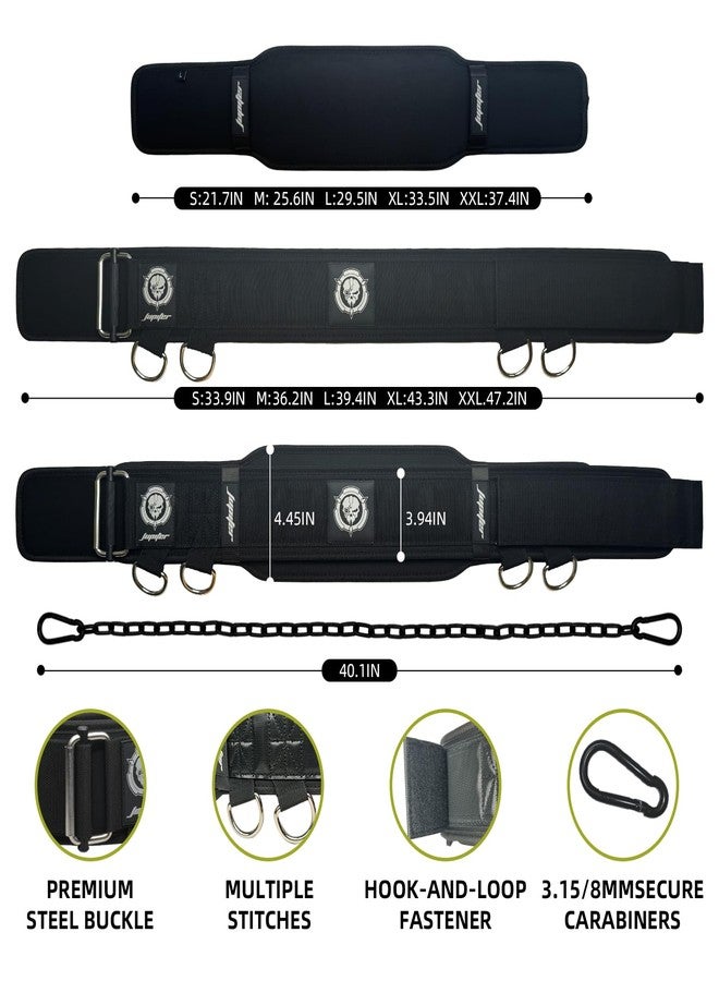 حزام رفع أثقال وحزام تمارين غطس 2 في 1 مع سلسلة لتدريبات إضافية بالأوزان، ورفع الأثقال، والقرفصاء، والرفعة الميتة، ورفع الأثقال للرجال والنساء (مقاس كبير) - Image 2