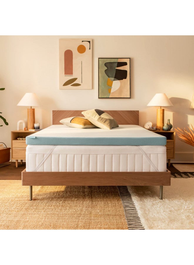 Tempur-Pedic TEMPUR-Adapt + Cooling 3-Inch Queen Mattress Topper Medium Luxury Premium Foam, Washable Cover, Medium Cooling Topper,White - Image 1