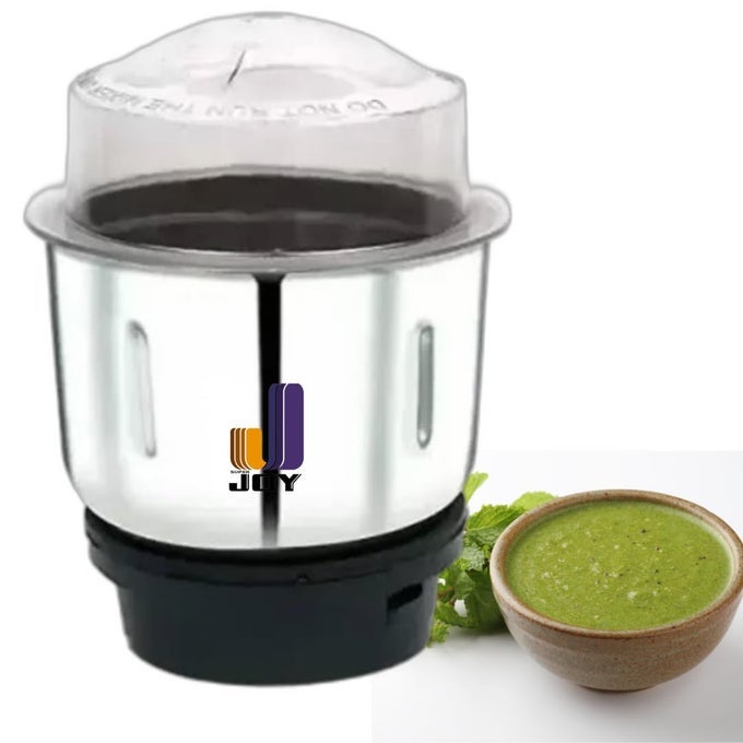 MIXER GRINDER CHUTNEY JAR 400 ML PLASTIC BASE STAINLESS STEEL BODY