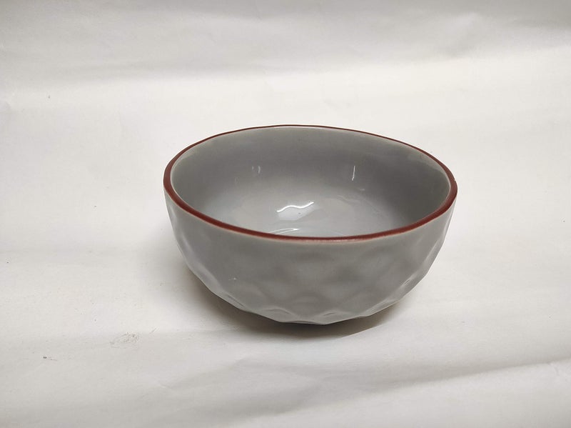 Separate Way Ceramic Japanese Soup Bowl (Light Grey) - 4 Bowls - Image 4