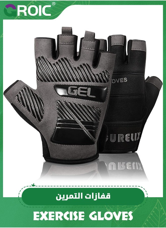 GROIC Workout Gloves for Men & Women Weight Lifting Gloves with Wrist Wraps Support for Gym Training, Fitness, Hanging, Pull ups. Ultra Ventilated, Full Palm Protection  - Image 1