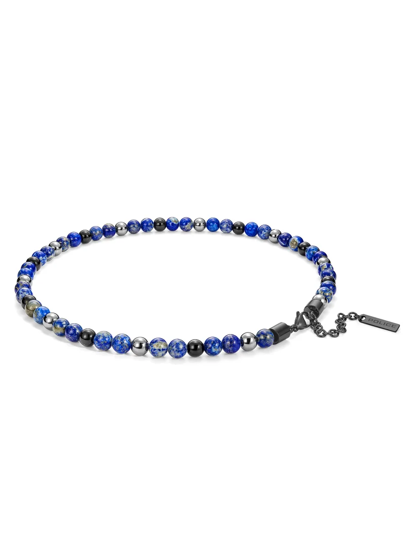 بوليس Spheres Tri-Color Bead Gents Necklace Grey, Navy and Black
