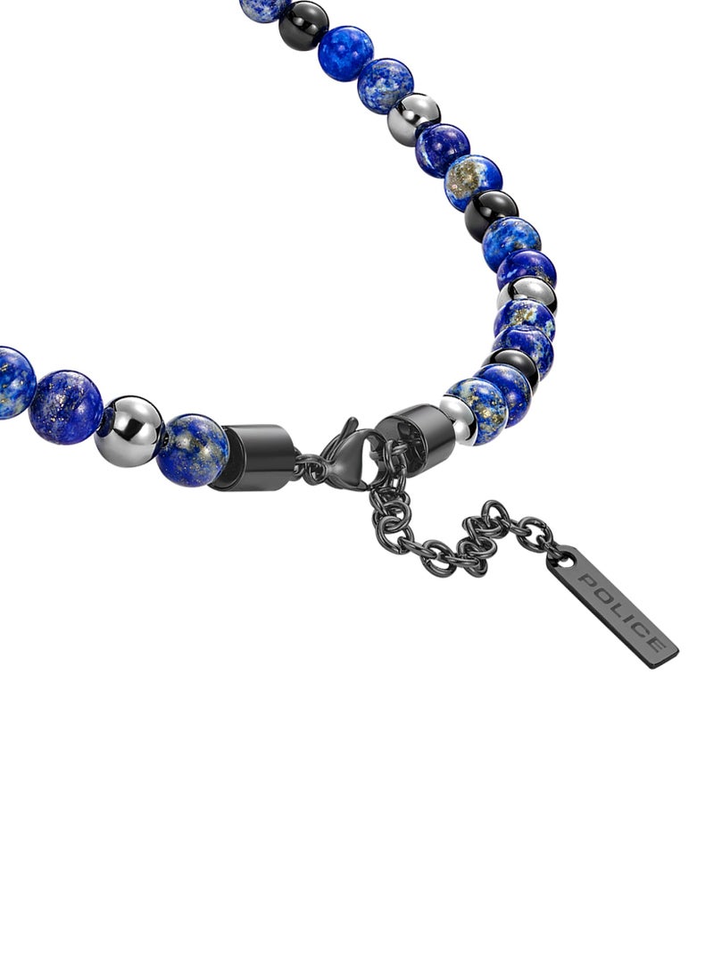 بوليس قلادة رجالية بخرز كروي ثلاثي الألوان رمادي، كحلي وأسود - Image 3