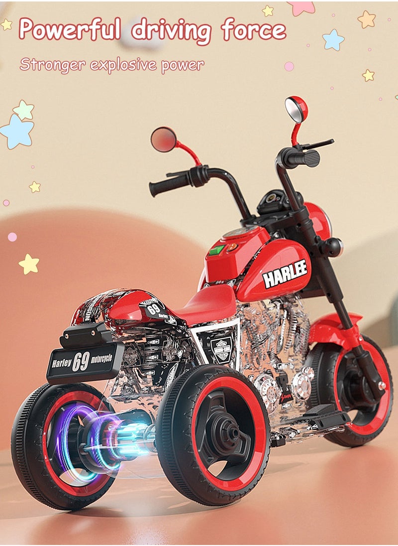 Electric Motorcycle for Kids, 6V Battery Powered with Dual Drive, Children's Electric Car with LED Lights and Music, with Headlight and Storage for Kids 3+ Years Boys and Girls - pzsku/ZF79FBABD4DA4567C4E83Z/45/_/1738744767/a50df768-8244-4000-96e4-9e0408da3b47