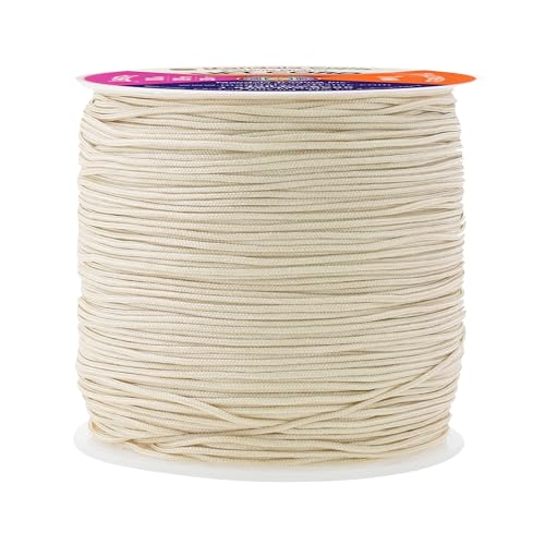 Mandala Crafts 1mm Egg Shell Blind Strings Lift Shade Cord - 109 Yards Braided Nylon Cord for Roman Shades, Curtain String, and Blinds Repair or Replacement - Image 1