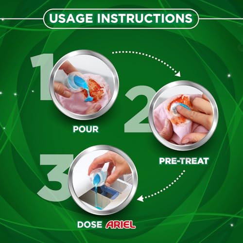 Ariel Liquid Detergent Front Load - 1L | Removes 7 day dried-in Stains in 1 wash inside Washing Machine | Now at Price of Powders | Amazing Fragrance | Protects Colours | Dissolves Faster - Image 5