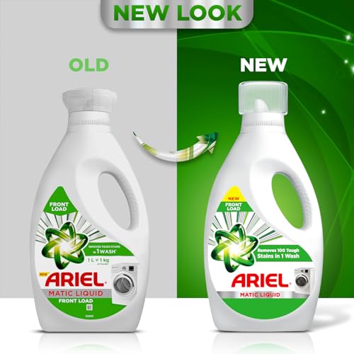 Ariel Liquid Detergent Front Load - 1L | Removes 7 day dried-in Stains in 1 wash inside Washing Machine | Now at Price of Powders | Amazing Fragrance | Protects Colours | Dissolves Faster - Image 2